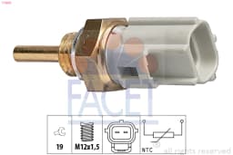73323 FACET Sensor de temperatura del refrigerante, salpicadero original y equivalente