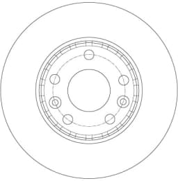 Pieza DF6072 TRW Disco de freno delantero