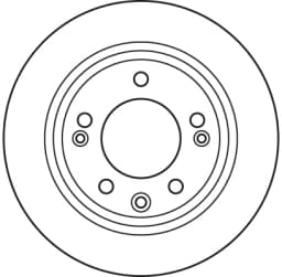 Pieza DF6123 TRW Disco de freno trasero