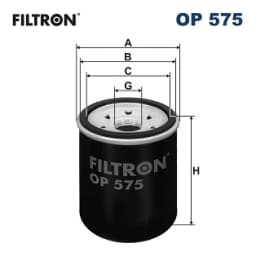 OP575 FILTRON Filtro de aceite original y equivalente