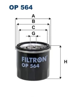 OP564 FILTRON Filtro de aceite original y equivalente
