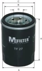 TF27 MFILTER Filtro de aceite original y equivalente