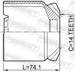 Pieza 2411ESPLH FEBEST Satélite diferencial