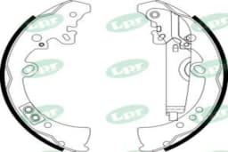 09200 LPR Zapatas de frenos de tambor traseras original y equivalente