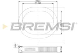 FA2080 BREMSI Filtro de aire original y equivalente