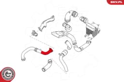 24SKV964 SKV Tubo flexible de aire de sobrealimentación derecho