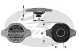 Pieza RC134 GATES Tapa radiador