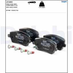 Pieza LP1865 DELPHI Pastillas de freno delanteras