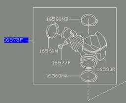 16578AU000 NISSAN Manguito, alimentación de aire original y equivalente