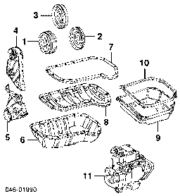 048109175A VAG Tapa de correa de distribución inferior original y equivalente