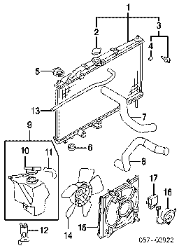 MR481252 MITSUBISHI Tapa radiador original y equivalente