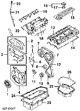 MD970389 MITSUBISHI Sellador de cárter de aceite original y equivalente