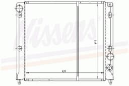 60050 NISSENS Radiador original y equivalente