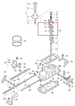 1K0711699 VAG Casquillo palanca cambio original y equivalente