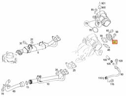 6421400308 MERCEDES Manguera Tuberia De Radiador (gases de escape) original y equivalente