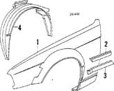 Pieza 51131978193 BMW Listón embellecedor/protector, guardabarros delantero derecho