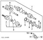 Pieza 3834281X00 NISSAN Anillo retén de semieje, eje delantero, izquierdo