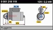 0001218119 BOSCH Motor de arranque original y equivalente