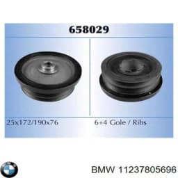 11237805696 BMW Polea de cigüeñal original y equivalente