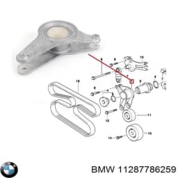 11287786259 BMW Soporte, brazo tensor, correa poli V original y equivalente