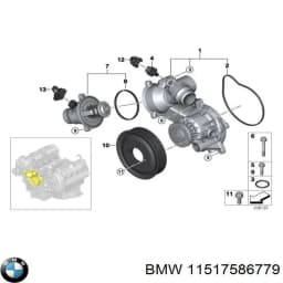 11517586779 BMW Bomba de agua original y equivalente