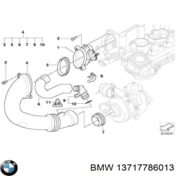 13717786013 BMW Manguito, alimentación de aire original y equivalente