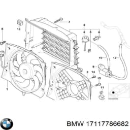17117786682 BMW Persiana Parcializadora De Radiador original y equivalente