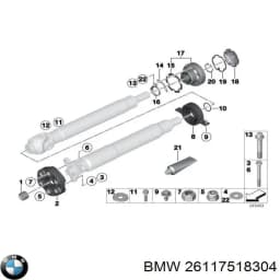 26117518304 BMW Cruceta de árbol de cardán trasero original y equivalente