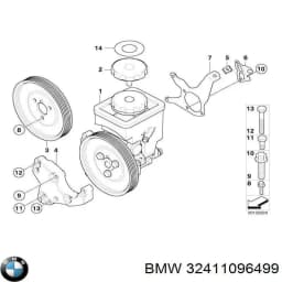 32411096499 BMW Tapa (tapón) del depósito de dirección asistida original y equivalente