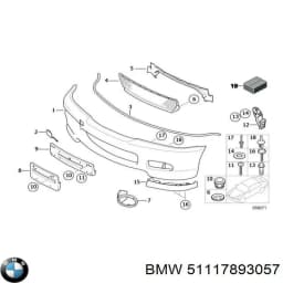 51117893057 BMW Paragolpes original y equivalente