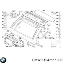 51247111008 BMW Cerradura de maletero original y equivalente