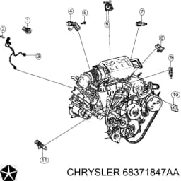 68371847AA CHRYSLER Sensor de presión del colector de admisión original y equivalente