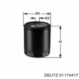 01174417 DEUTZ Filtro de aceite original y equivalente