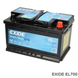 EL700 EXIDE Batería original y equivalente