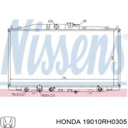 19010RH0305 HONDA Radiador original y equivalente