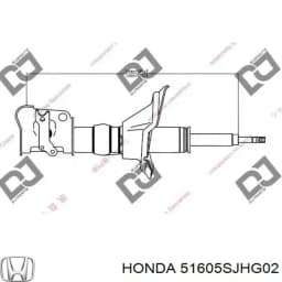 51605SJHG02 HONDA Amortiguador delantero derecho original y equivalente