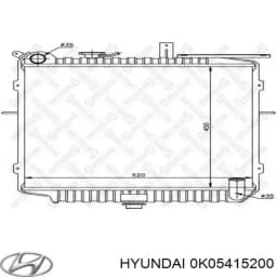 0K05415200 HYUNDAI Radiador original y equivalente