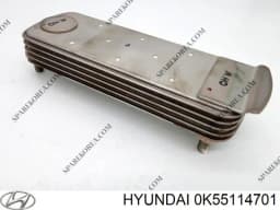 0K55114701 HYUNDAI Radiador de aceite, bajo de filtro original y equivalente