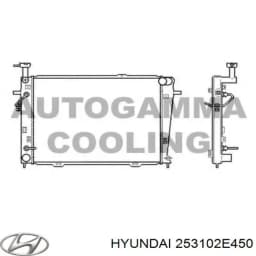 253102E450 HYUNDAI Radiador original y equivalente