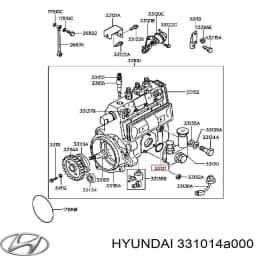 3310127000 HYUNDAI Retén, bomba de alta presión original y equivalente