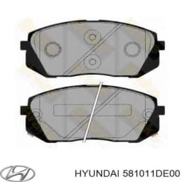 581011DE00 HYUNDAI Pastillas de freno delanteras original y equivalente