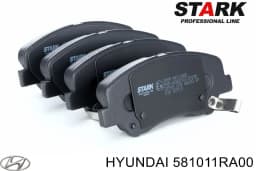 581011RA00 HYUNDAI Pastillas de freno delanteras original y equivalente