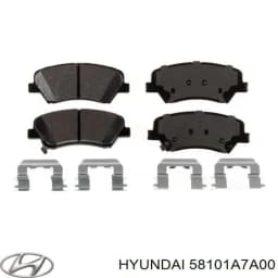 58101A7A00 HYUNDAI Pastillas de freno delanteras original y equivalente