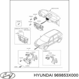 969853X000 HYUNDAI Sensor, temperaura exterior original y equivalente