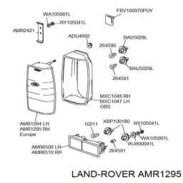 AMR1295 LAND ROVER Piloto posterior derecho original y equivalente