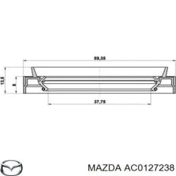 AC0127238 MAZDA Anillo retén de semieje, eje delantero, izquierdo original y equivalente