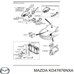 KD47676NXA MAZDA Antena ( anillo) de inmovilizador original y equivalente