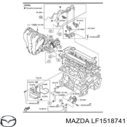 LF1518741 MAZDA Valvula De Solenoide Control De Compuerta EGR original y equivalente