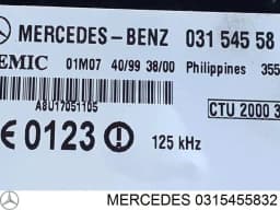 0315455832 MERCEDES Modulo De Control Del Inmobilizador original y equivalente