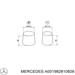 A001982810826 MERCEDES Batería original y equivalente